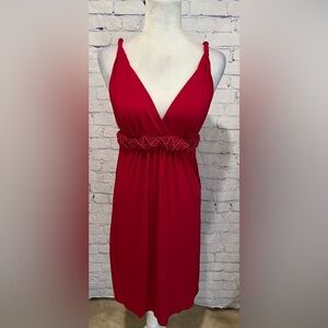 Jantzen Red Flowy Comfortable Sundress Dress Size Medium